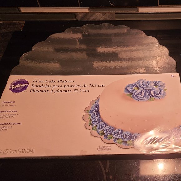 Wilton 14" Cake Boards (NEW) & Mermaid Tail Silicone Mold - Picture 1 of 7